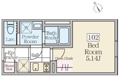Reve Residence 三軒茶屋 (レーヴレジデンス三軒茶屋) 102 間取り図