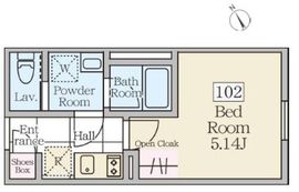 Reve Residence 三軒茶屋 (レーヴレジデンス三軒茶屋) 102 間取り図