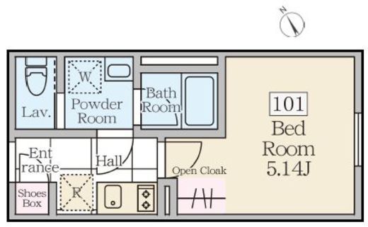 Reve Residence 三軒茶屋 (レーヴレジデンス三軒茶屋) 101 間取り図