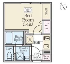 Reve Residence 三軒茶屋 (レーヴレジデンス三軒茶屋) 303 間取り図