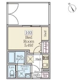 Reve Residence 三軒茶屋 (レーヴレジデンス三軒茶屋) 103 間取り図
