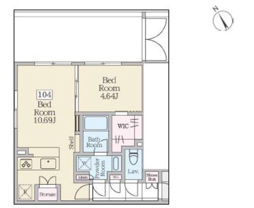 Reve Residence 三軒茶屋 (レーヴレジデンス三軒茶屋) 104 間取り図