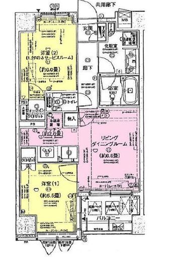 エム・ブランド新宿戸山公園 2階 間取り図