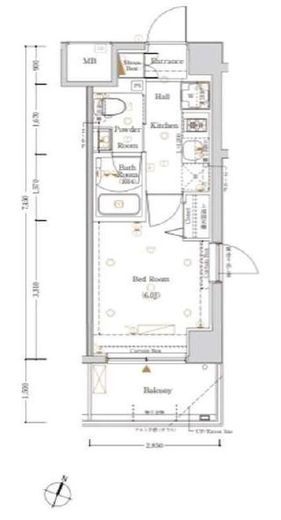 Log横浜伊勢町 (ログ横浜伊勢町) 4階 間取り図