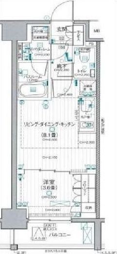 デュオステージ横浜中央 6階 間取り図
