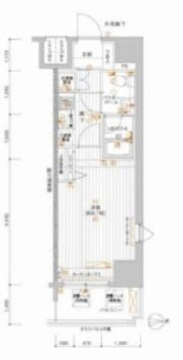 メインステージ元浅草Ⅱ 6階 間取り図