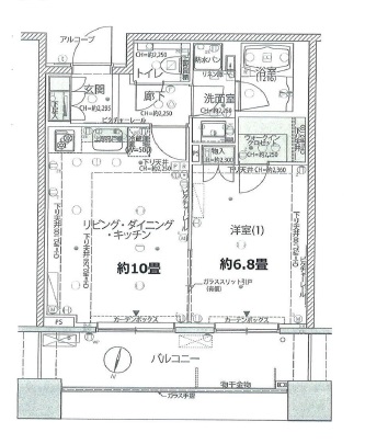 テラス渋谷美竹 10階 間取り図