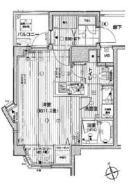 アルシオンエアポートタワー 6階 間取り図