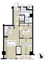 エステージ西早稲田 1階 間取り図