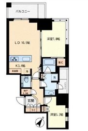 プラウドタワー渋谷 10階 間取り図
