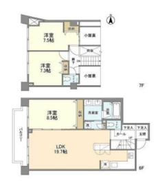 FULL HOUSE GAKUGEI DAIGAKU 6階 間取り図