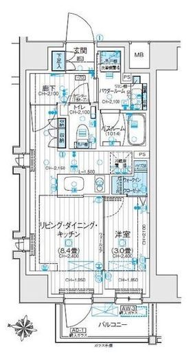 デュオステージ北千住Ⅲ 2階 間取り図