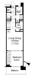 ブリリアイスト三軒茶屋アイビーテラス i604 間取り図