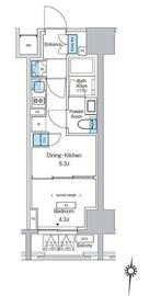 プレディアコート錦糸町スカイビュー 1104 間取り図