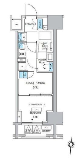 プレディアコート錦糸町スカイビュー 305 間取り図