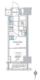 プレディアコート錦糸町スカイビュー 305 間取り図