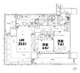 パークコート浜離宮ザ・タワー 15階 間取り図