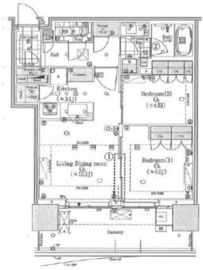 HARUMI FLAG SKYDUO SUN VILLAGE (晴海フラッグ スカイデュオ サンヴィレッジ) 3階 間取り図