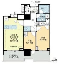 HARUMI FLAG SKYDUO SUN VILLAGE (晴海フラッグ スカイデュオ サンヴィレッジ) 7階 間取り図