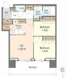 HARUMI FLAG SKYDUO SUN VILLAGE (晴海フラッグ スカイデュオ サンヴィレッジ) 23階 間取り図