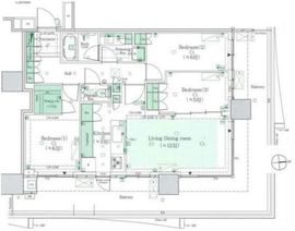 HARUMI FLAG SKYDUO PARK VILLAGE (晴海フラッグ スカイデュオ パークヴィレッジ) 612 間取り図