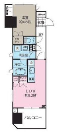 ライオンズアイル赤坂 6階 間取り図