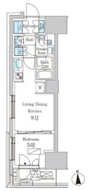 パークアクシス品川天王洲アイル 406 間取り図