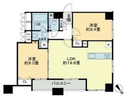 クロスレジデンス蒲田 1503 間取り図
