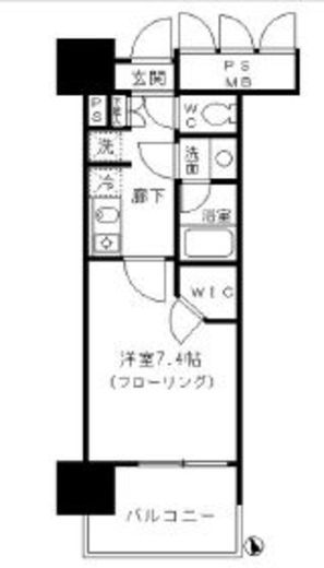 フォンテーヌ芝浦 206 間取り図
