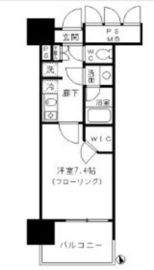 フォンテーヌ芝浦 206 間取り図