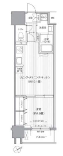 ダイイチフレア川崎 303 間取り図