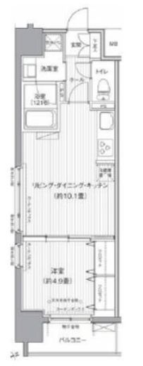 ダイイチフレア川崎 701 間取り図