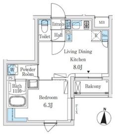 SOLASIAresidence亀戸 (ソラシアレジデンス亀戸) 506 間取り図