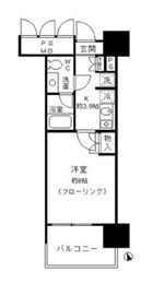 フォンテーヌ芝浦 1009 間取り図