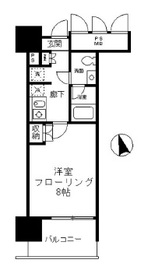 フォンテーヌ芝浦 1409 間取り図