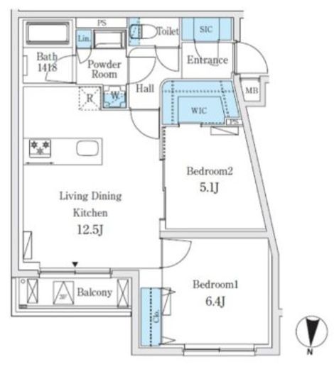 SOLASIAresidence亀戸 (ソラシアレジデンス亀戸) 206 間取り図