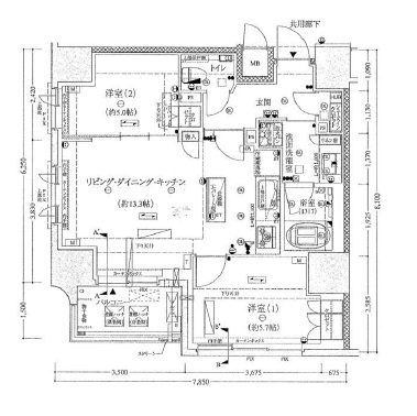 ジオ西新宿ツインレジデンス 3階 間取り図
