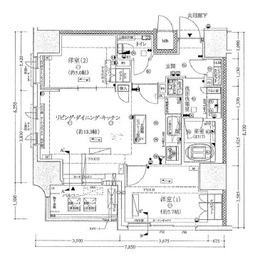 ジオ西新宿ツインレジデンス 3階 間取り図