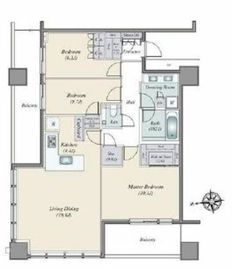WORLD TOWER RESIDENCE 34階 間取り図