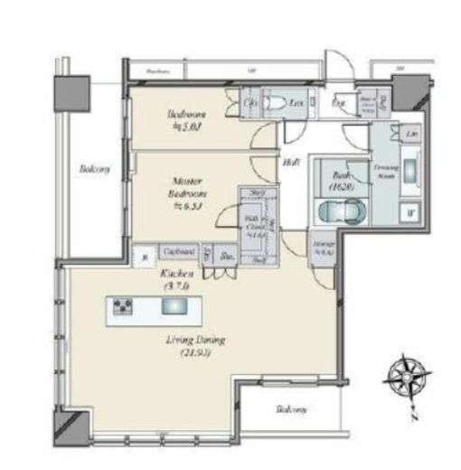 WORLD TOWER RESIDENCE 32階 間取り図