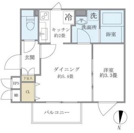 アレーロ新中野2 203 間取り図