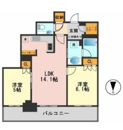 プラウドタワー金町 16階 間取り図