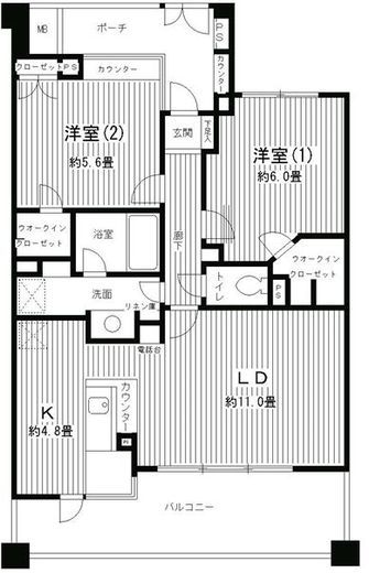 グライユール横浜 103 間取り図