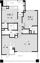 グライユール横浜 103 間取り図