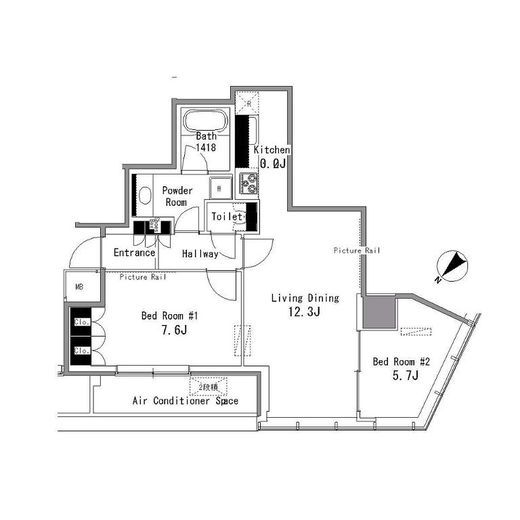 マイタワーレジデンス 1214 間取り図