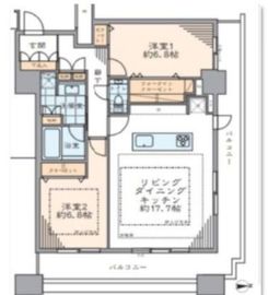 ラクシア品川ポルトチッタ 17階 間取り図