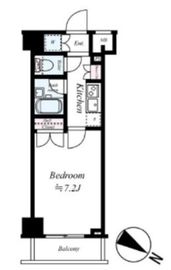 パレステュディオ新宿パークサイド 5階 間取り図