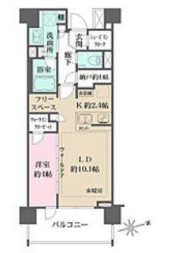 クレヴィア荏原町GARDEN 3階 間取り図