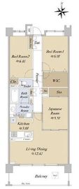 クレストレジデンス新川崎 3階 間取り図