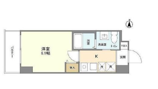 グリーンリーフ新綱島 408 間取り図